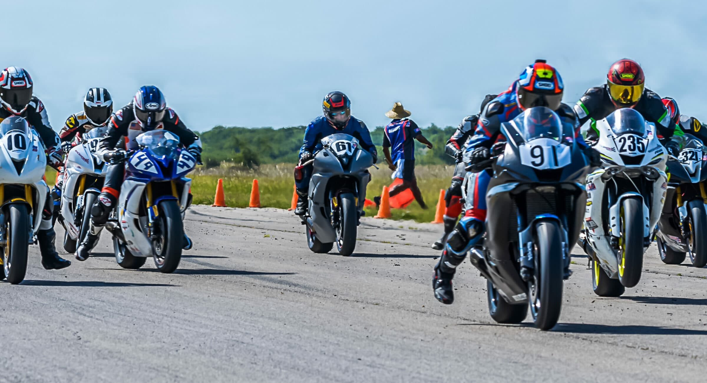 CMRA motorcycle racer on track